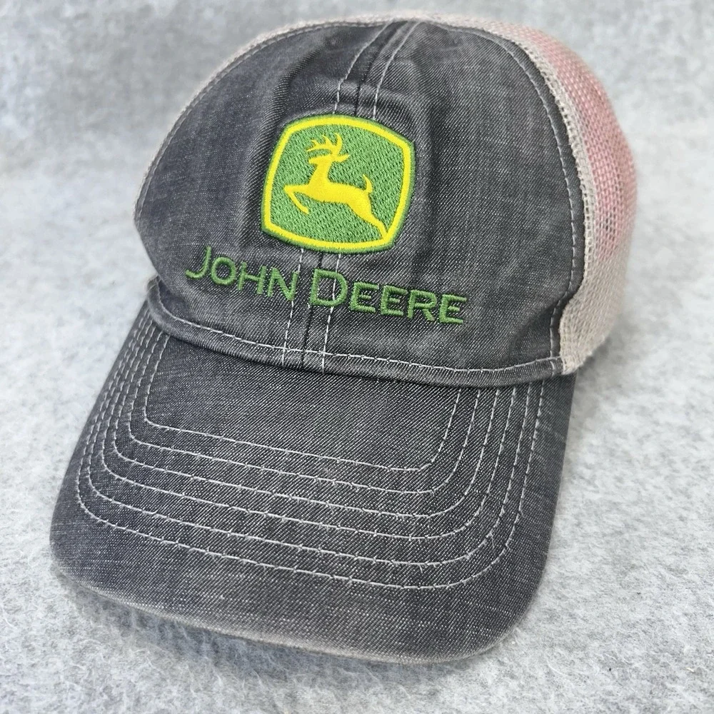 John‎ Deere Toddler Trucker Hat Snapback Gray Mesh Logo Cap OSFM